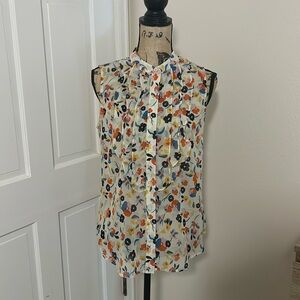 Never worn Cabi Tux Ruffle Top